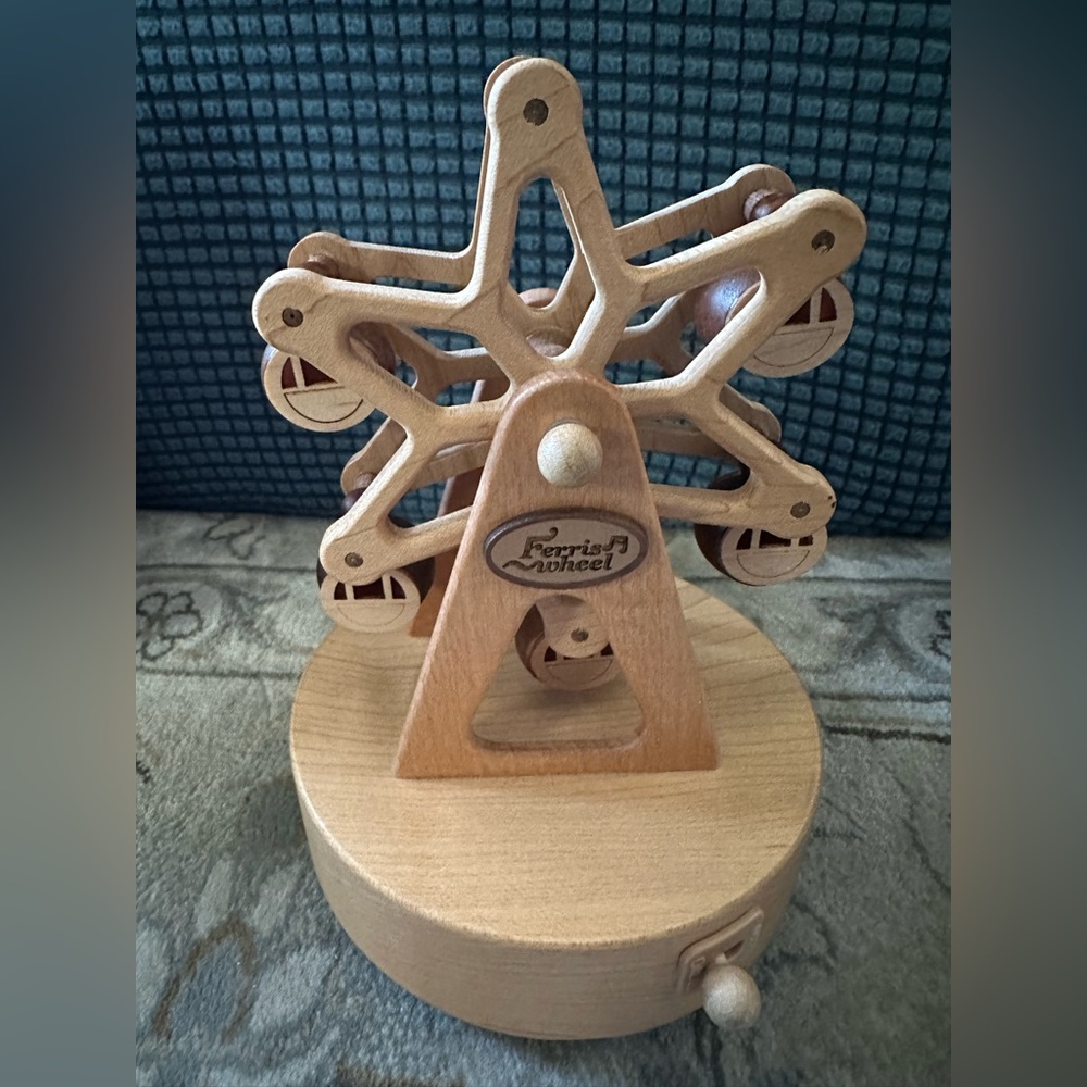 Handmade Wooden Musical Ferris Wheel  6.29”x4.40”